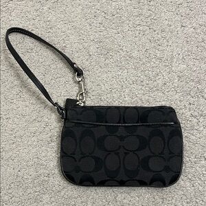 Coach Black Signature Wristlet